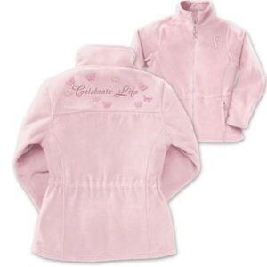 Celebrate life Breast Cancer Support fleece jacket