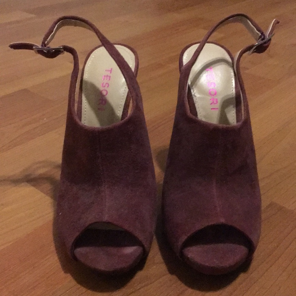 Peep toe booties