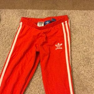 red adidas track leggings