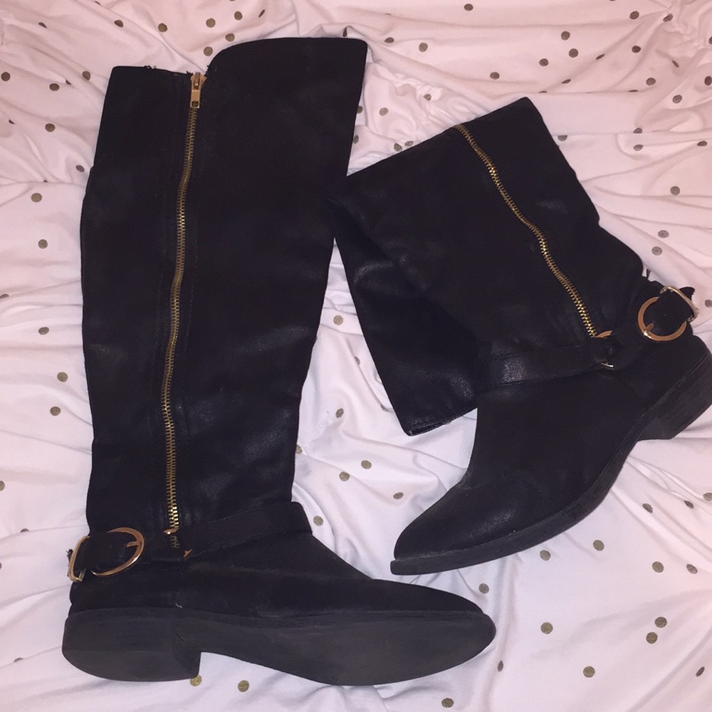 Knee high riding boots