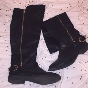 Knee high riding boots