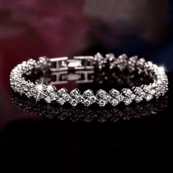 Sterling Silver Crystal Bracelet - Picture 3 of 4