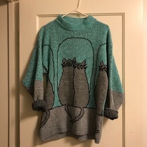 Vintage cat sweater