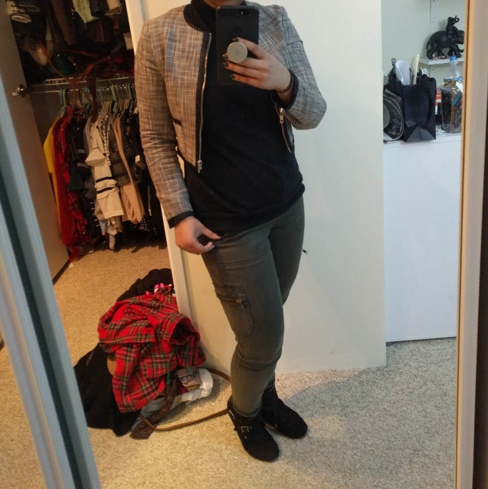 EUC H&M Cropped Tweed Jacket