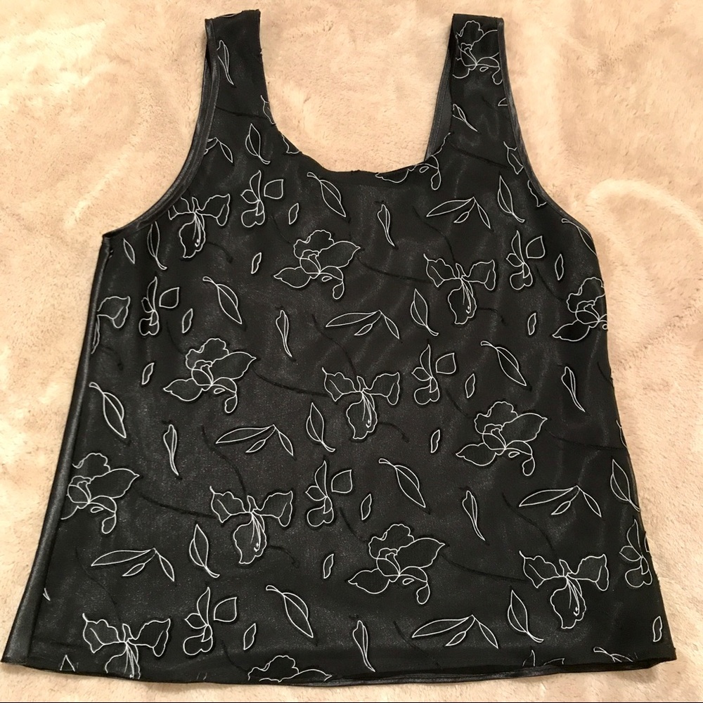 Black with white cami