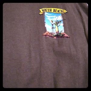 South beach olive green tee shirt size small