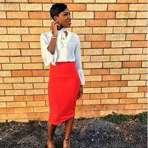 New York & Company Pencil Skirt - Red