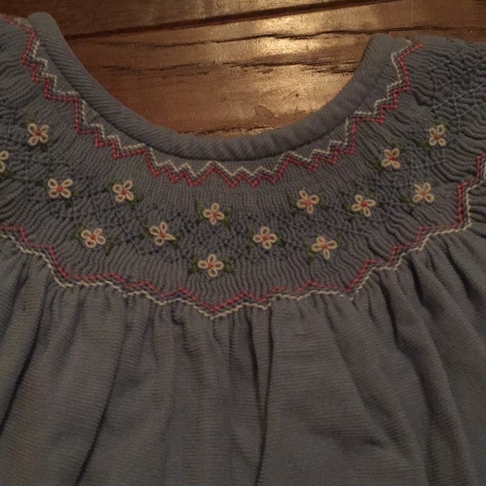 Girls blue Smocked dress 24 Months