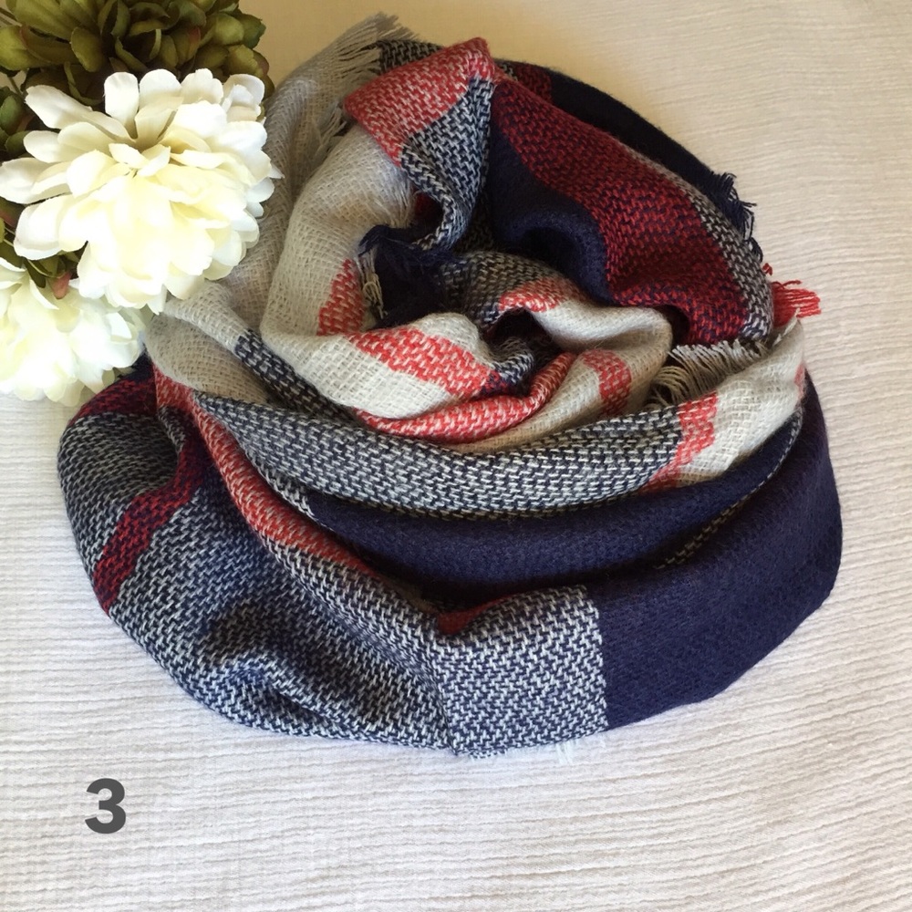 Plaid Blanket Scarf - Picture 3 of 6