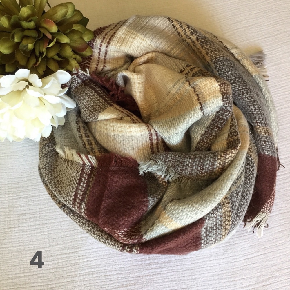 Plaid Blanket Scarf - Picture 4 of 6