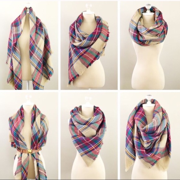 Plaid Blanket Scarf - Picture 6 of 6