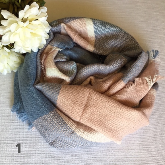 Plaid Blanket Scarf - Picture 2 of 6