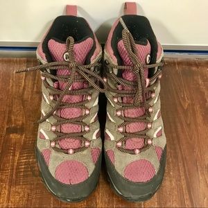 Merrell Moab Waterproof Hiking Boot, Boulder/Blush