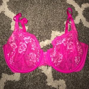 Victoria's Secret lace lined underwire bra - 34 DD