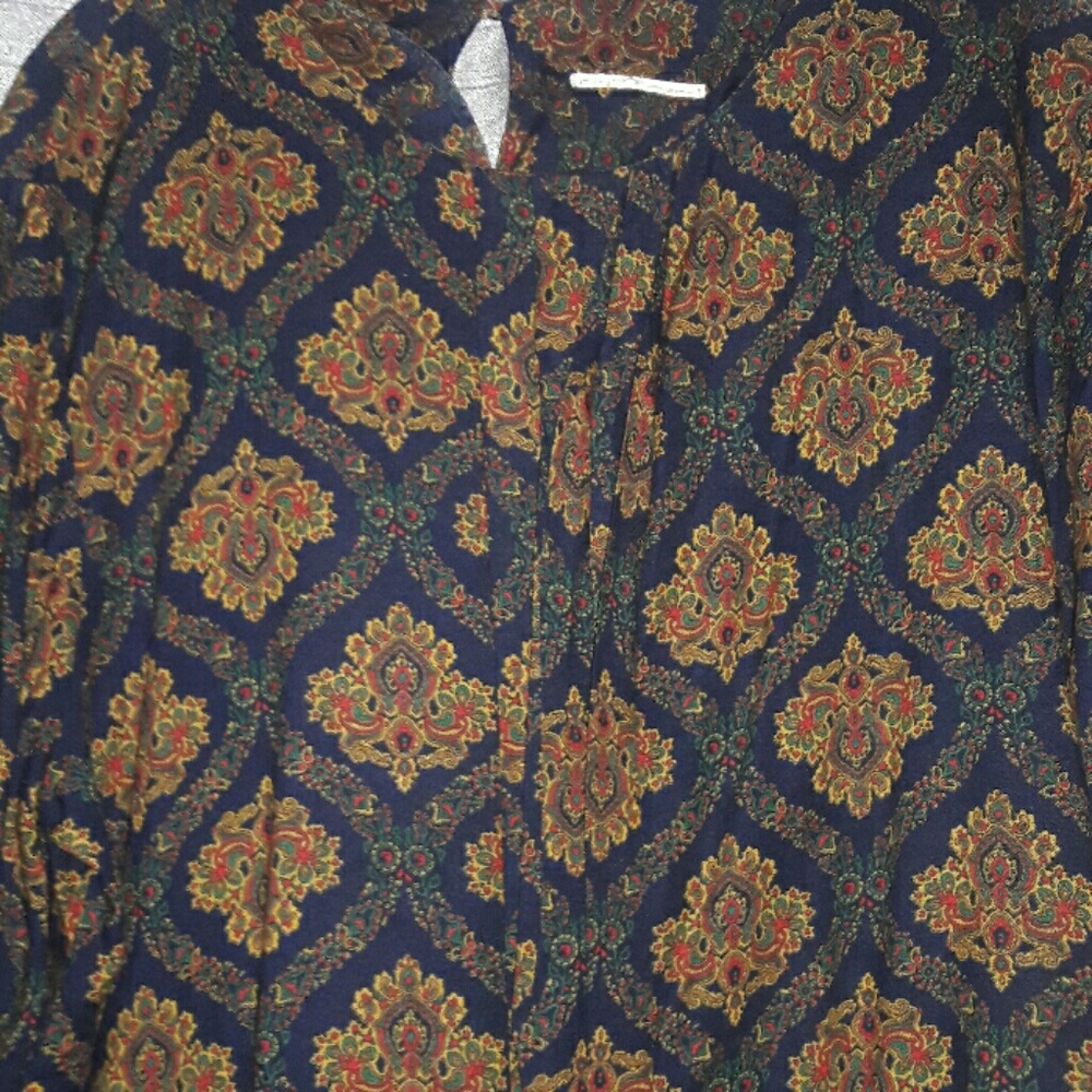 Royal blue vintage blouse