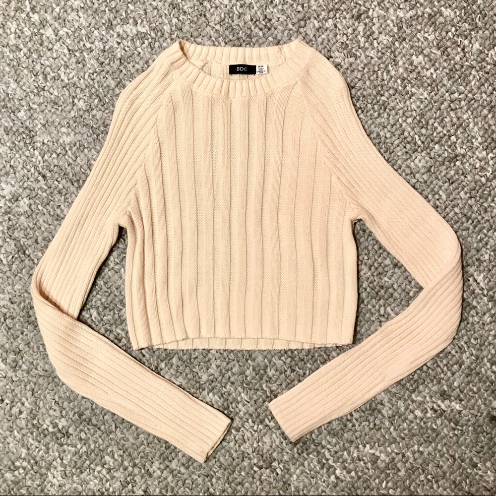 Cropped Cream Sweater