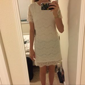 White lace dress from Lulu's