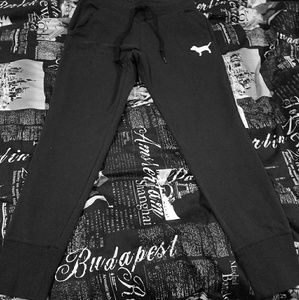 Black Victoria Secret PINK skinny jogger