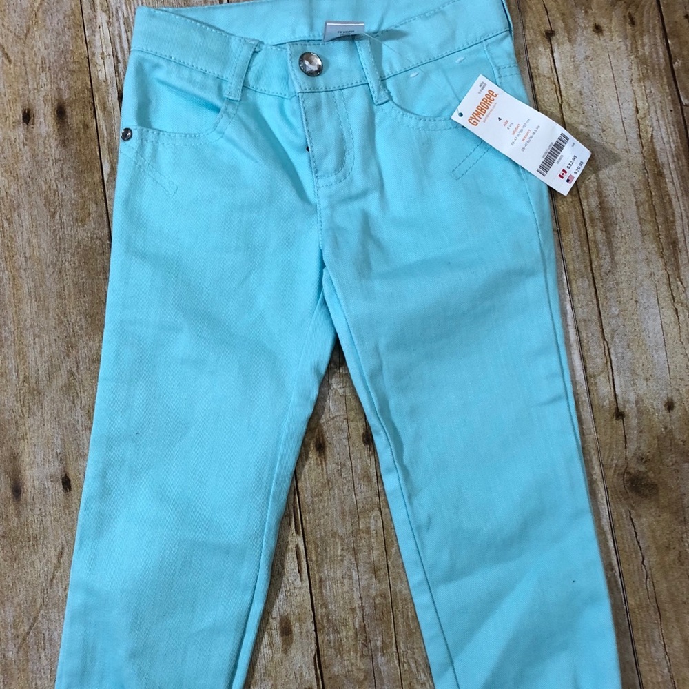 NWT Gymboree Girls Turquoise Jeans Size 4