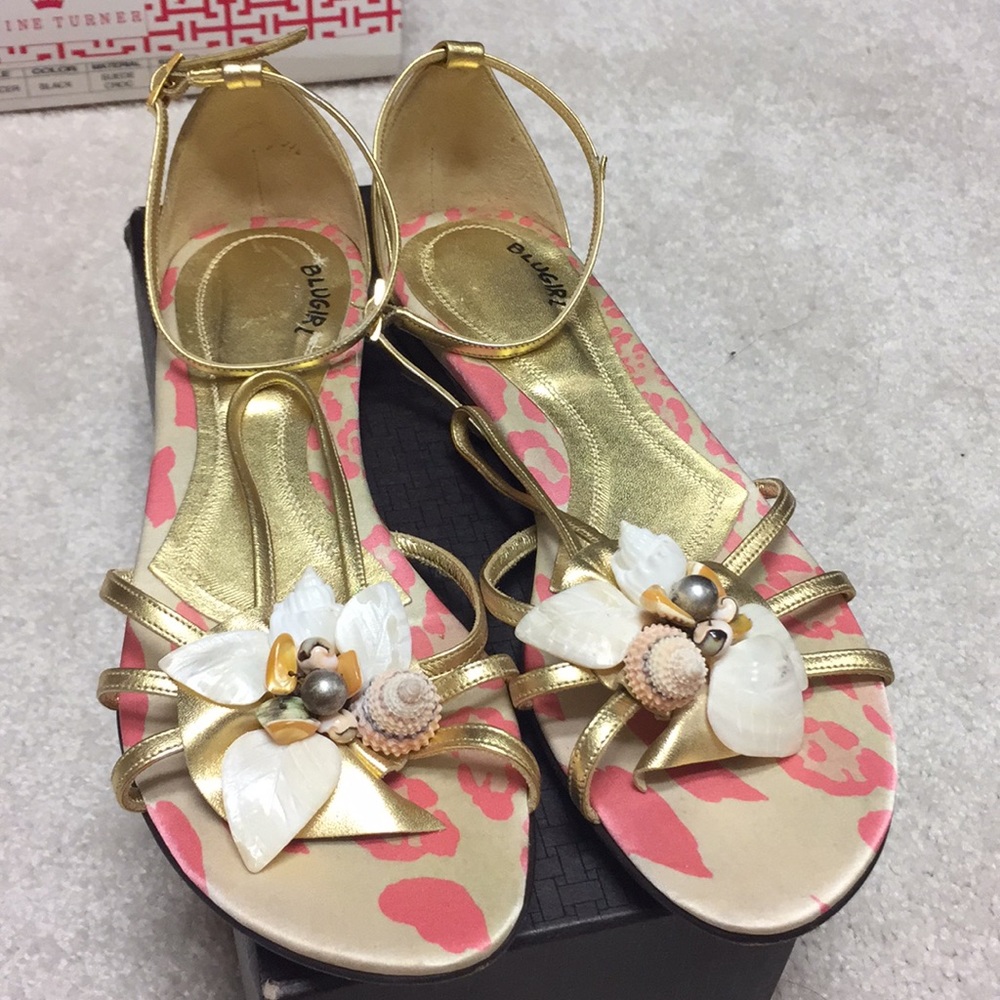 Blugirl Seashell Gold Sandals