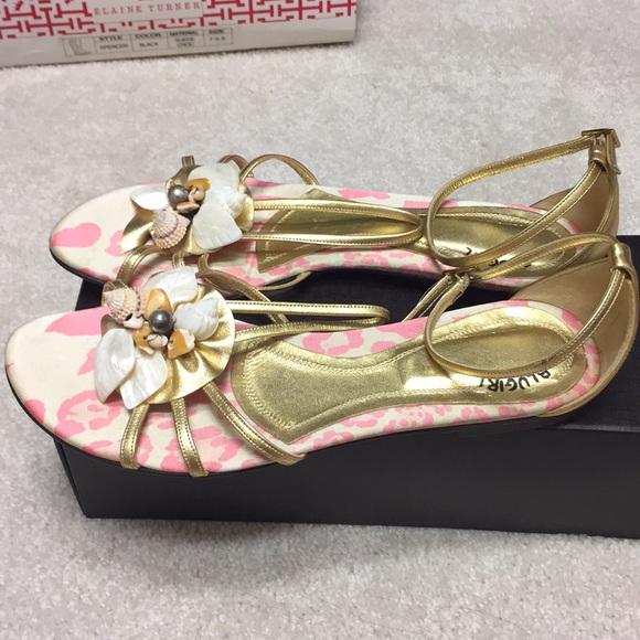 Blugirl Seashell Gold Sandals