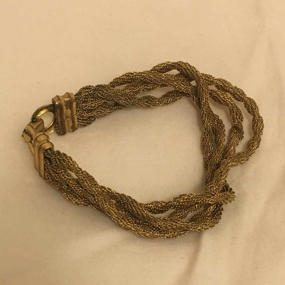 Vintage gold chain link bracelet