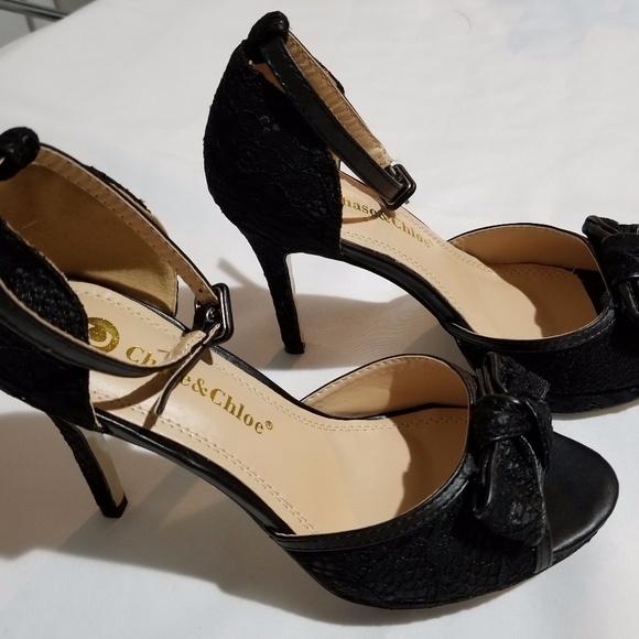 Chase & Chloe Emma Heel in Black - Picture 2 of 7