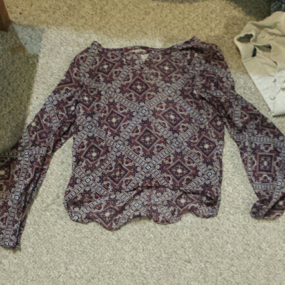 Cropped bohemian top