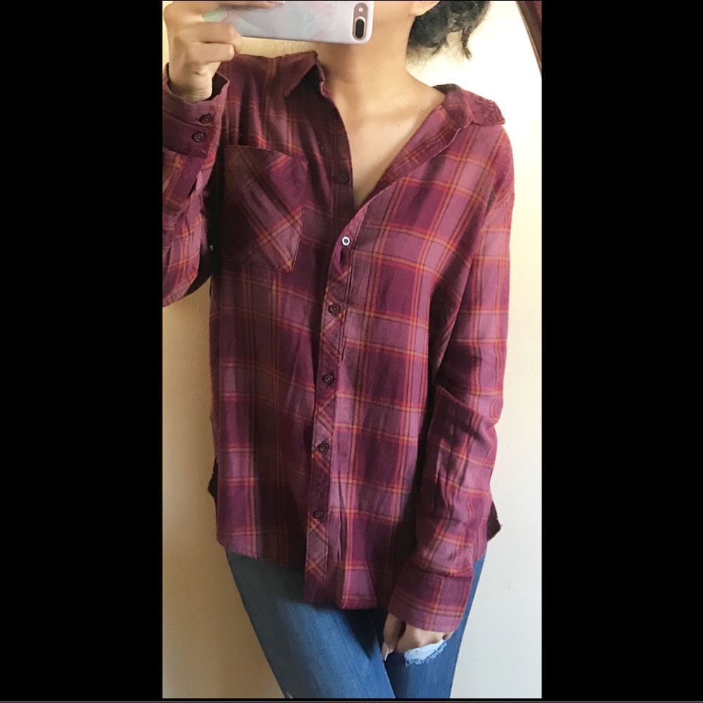 Plaid Button Front Shirt