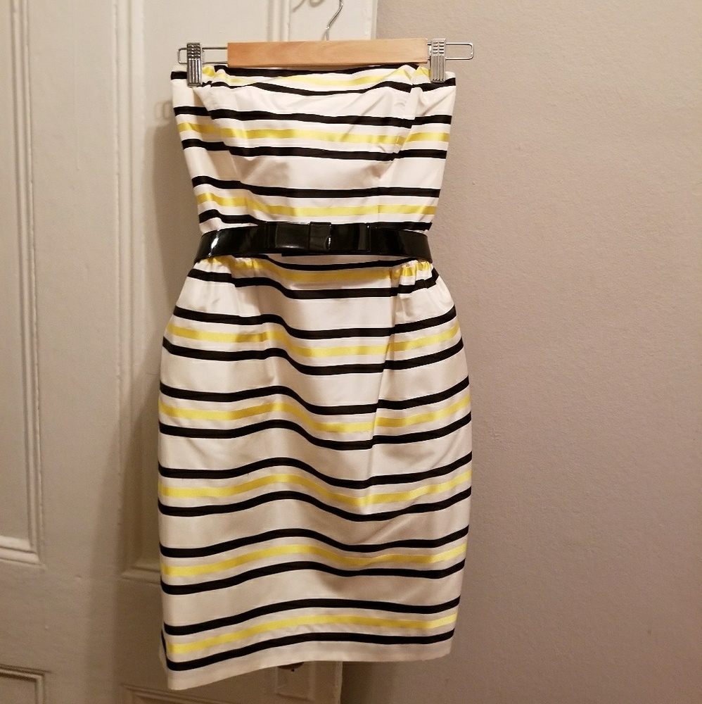 Milly cocktail dress with patent leather belt