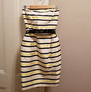 Milly cocktail dress with patent leather belt
