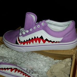 Light Purple $harktooth Bape Vans