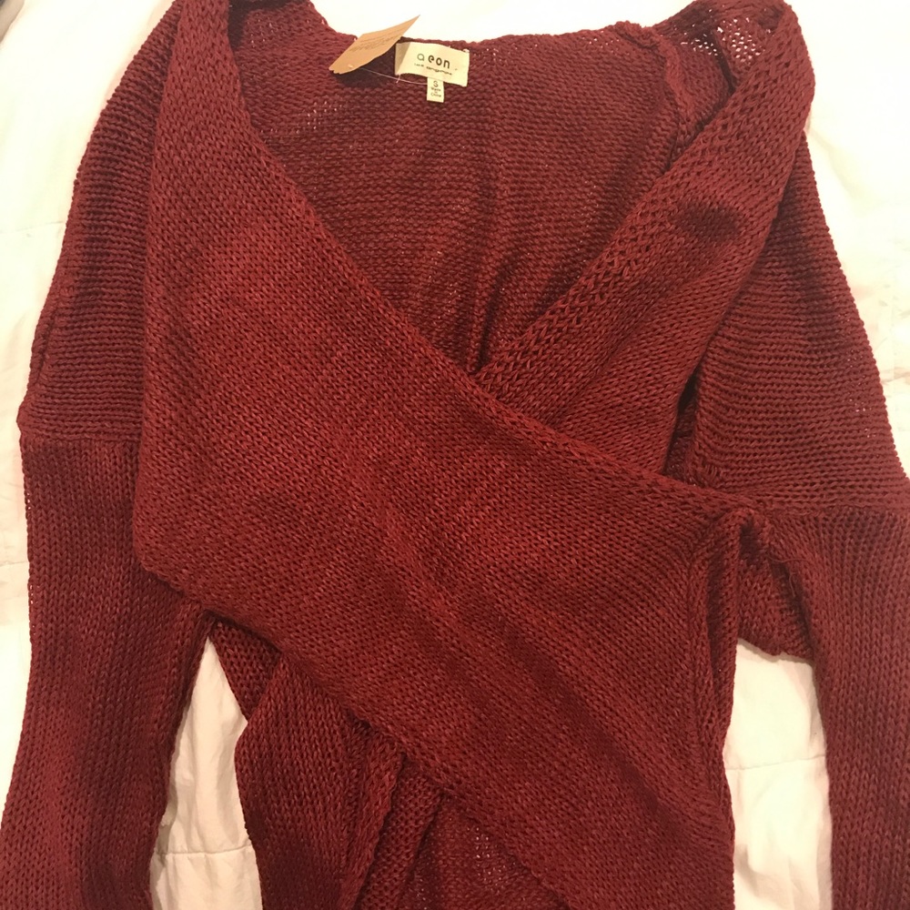 NWT burgundy/wine colored sweater!
