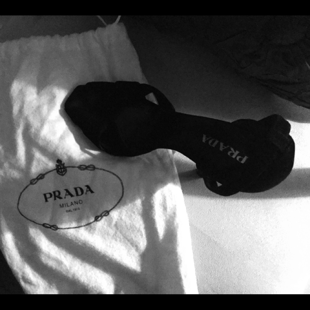 Prada Shoes from Milano Italy - Black Suede Heels