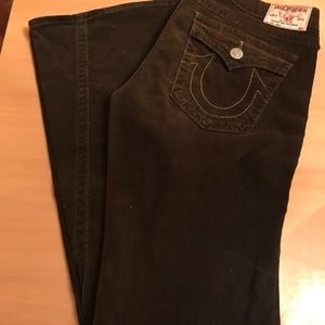 True Religion wide leg pants. Sz 31 Corduroy.