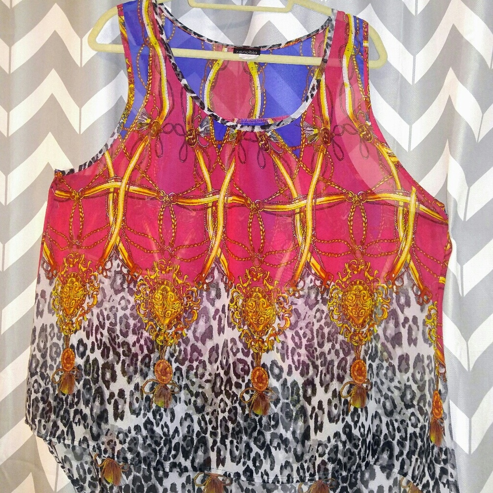 Stylish high/low mesh sexy tank