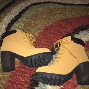 Hiker boot with 4 in heel
