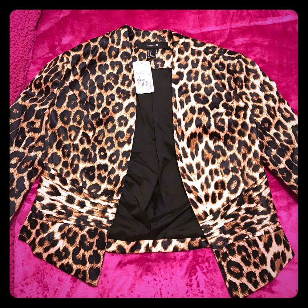 Cheetah print blazer