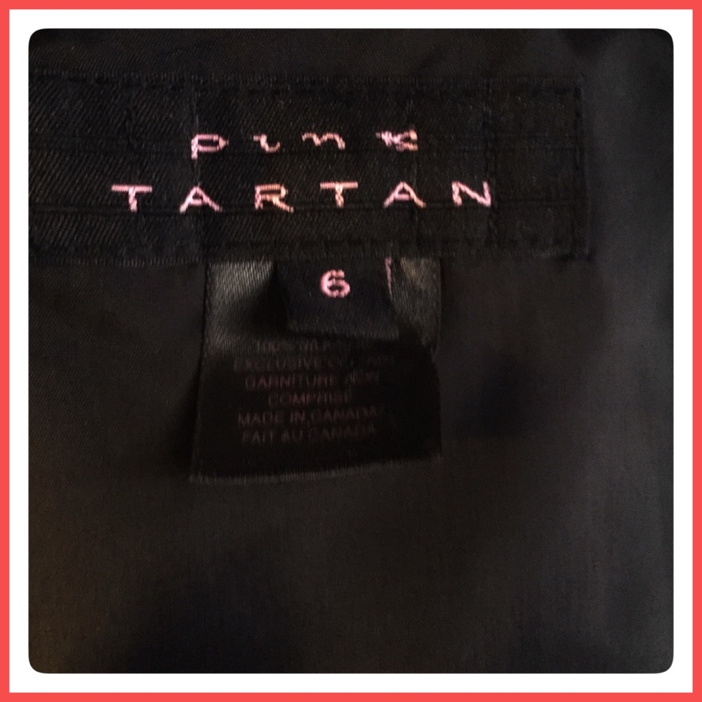 PINK TARTAN Black Silk Sheer A-Line Skirt 6 - Picture 2 of 2
