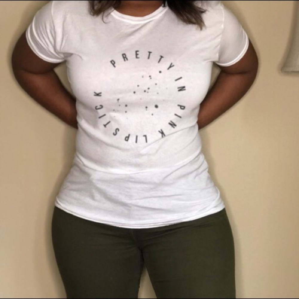 “Pretty in pink lipstick” Tee