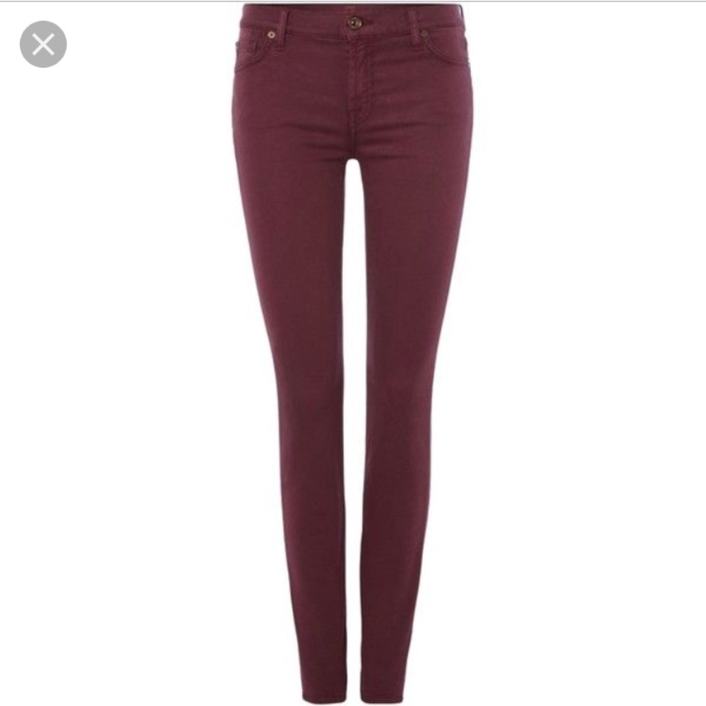 Super skinny burgundy pants