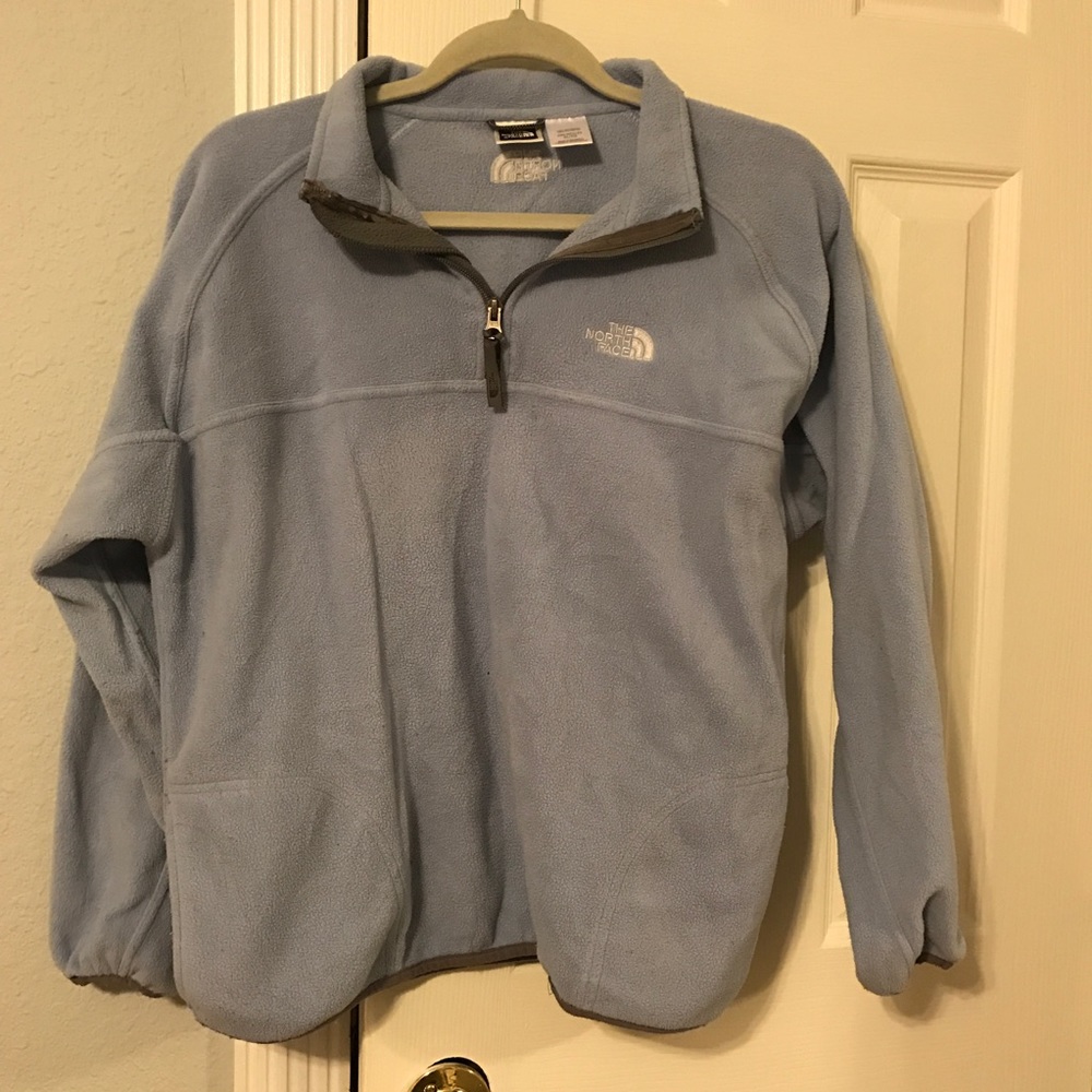 Baby blue north face jacket