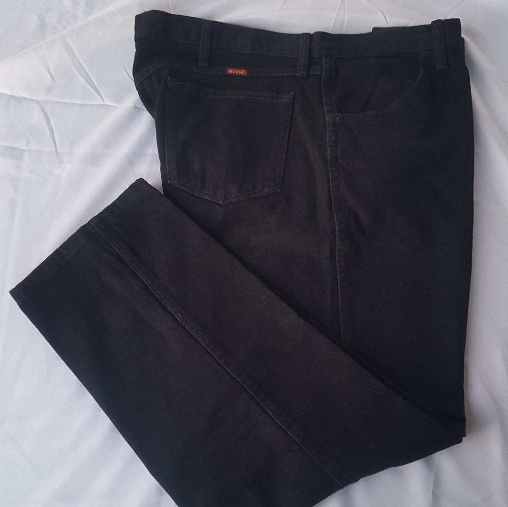 Mens Rustler Jeans 42 x 30 Black