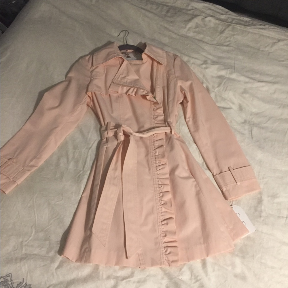 NWT pretty pink trench coat