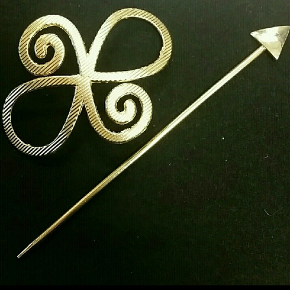 Gypsy Gold Hair Slide Ponytail Holder Pin Clip main image 5