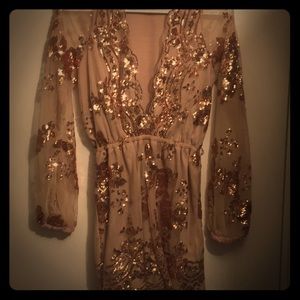Rose gold romper