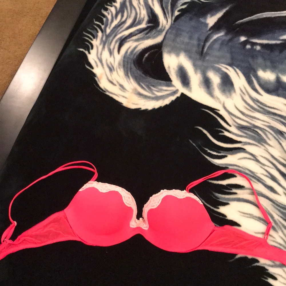 Bright Pink Mesh and Lace Victoria’s Secret Bra