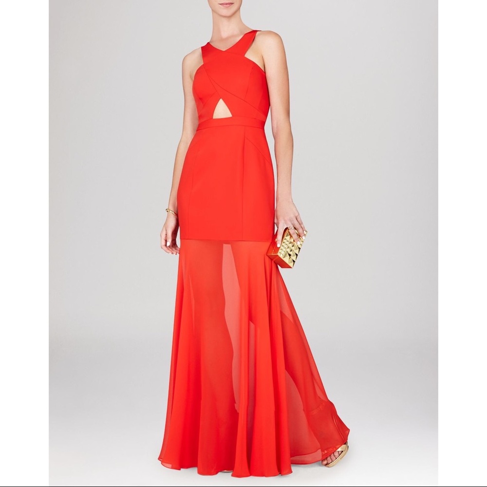 BCBG MAXAZRIA RIA CRISS-CROSS FRONT DRESS