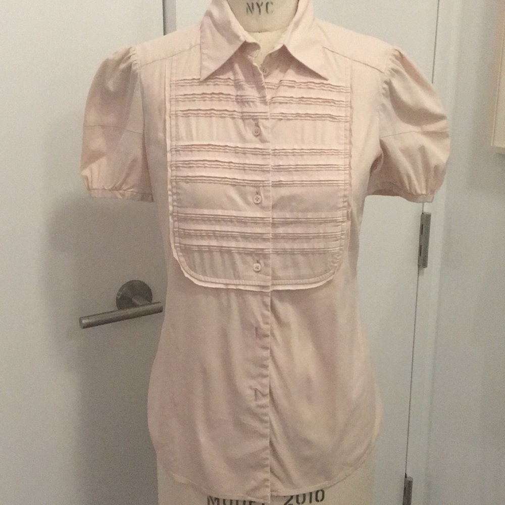 Miu miu Pale pink short sleeve blouse