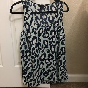 Banana Republic blue polka dot blouse, size medium